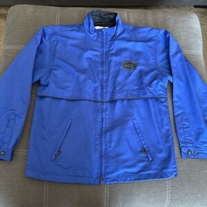 Cutter & Buck Zip Vented Windbreaker Jacket Coat Blue Black Size M